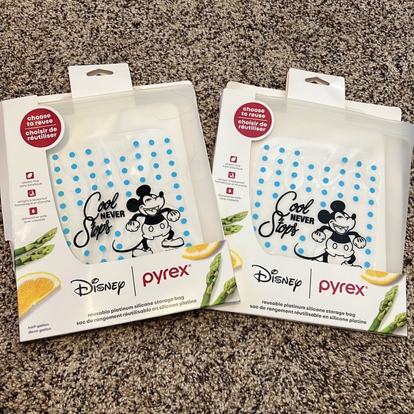 Corelle Kitchen Pyrex Disneys Mickey Mouse Bundle Of 2 Reusable